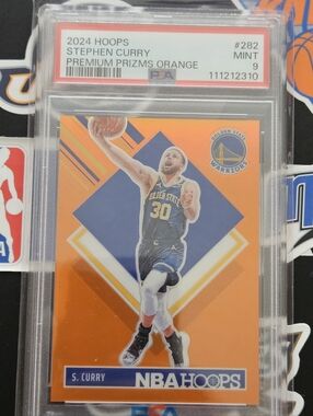 Panini NBA Hoops Stephen Curry Orange and Blue Card